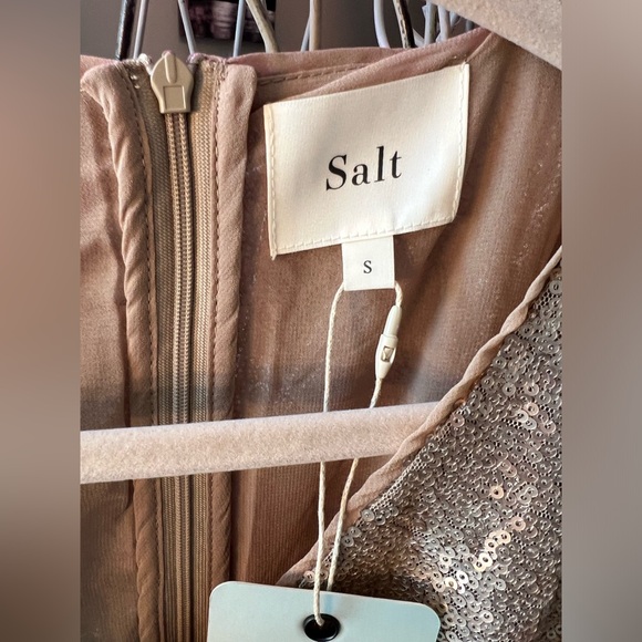 NWT SALT by ROOLEE Eleanor Sequin Faux Wrap Dress Sz Small - Picture 3 of 7